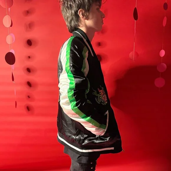 Vintage-Style Unisex Embroidered Tiger Bomber Jacket by Game Theory - Picture 4 of 12